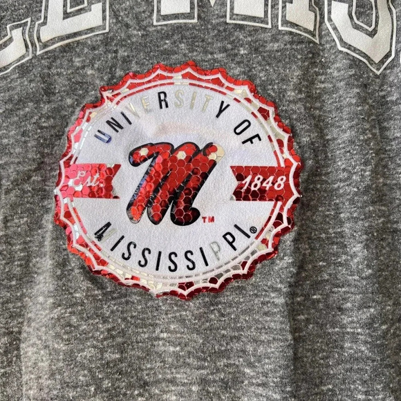 Gameday Couture Ole Miss Grey‎ 3/4 Sleeve T-Shirt Medium - Picture 2 of 4
